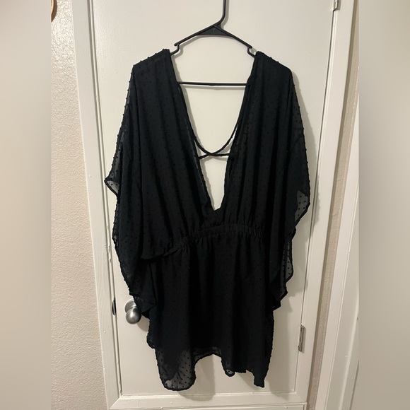 Sheer Black SwimSuit Cover Up Dress - Picture 2 of 2